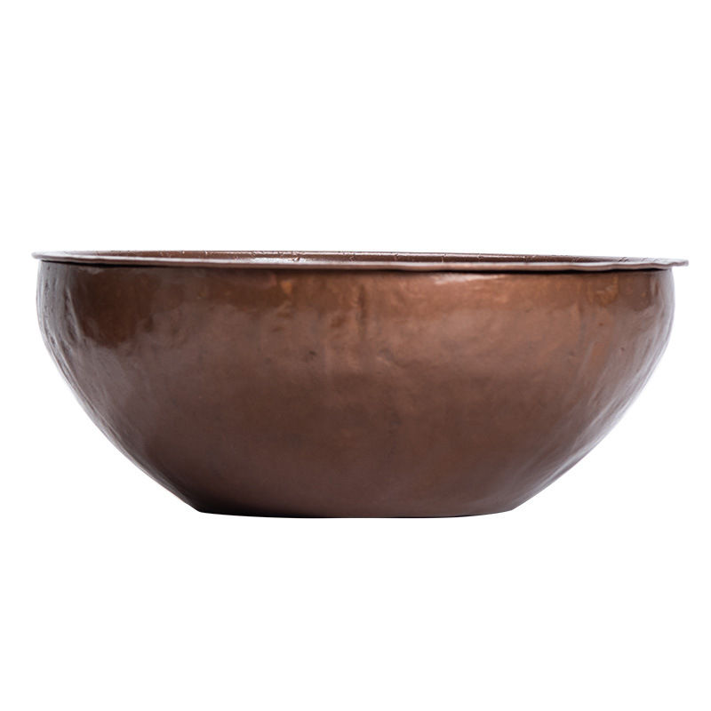 Khay nhỏ xốp khô hình tròn bằng đồng, ấm thiếc cũ thủ công, bàn trà nhỏ đựng nước, khay ấm trà trữ nước gia dụng Jianshui