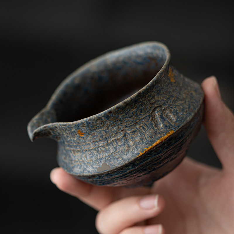 Bộ tách trà Kung Fu tráng men bằng đồng, Bộ trà gia dụng bằng đất sét đá cổ, Bộ tách trà cổ điển cao cấp