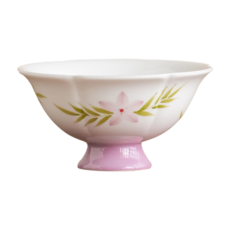 Gradient tím gốm sứ tách trà giấc mơ khóa khuôn mặt cánh hoa cốc chủ sở hữu cổ điển thanh lịch cốc uống một người cốc trà đơn