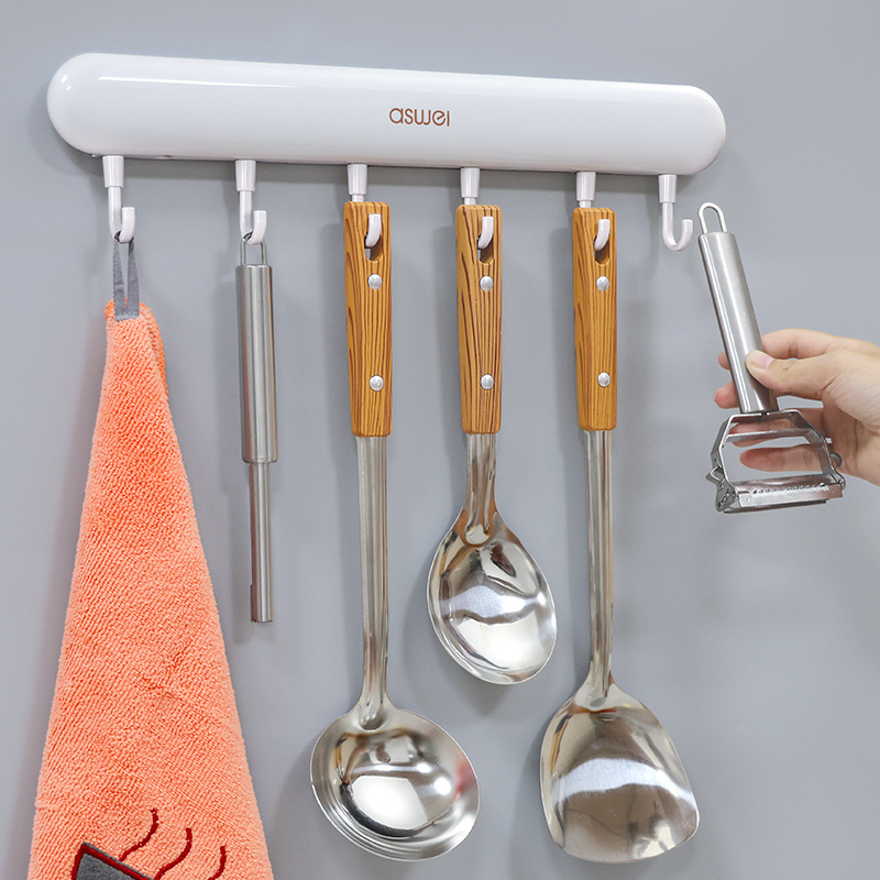 Móc treo phòng tắm móc hàng dính dính chắc chắn không đục lỗ nhà vệ sinh khăn móc treo quần áo móc treo tường phòng tắm