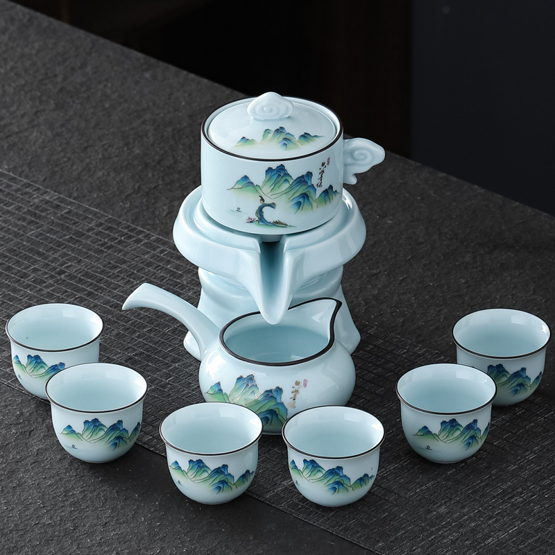 Nhà Máy bán hàng trực tiếp bộ Trà tự động men ngọc Bộ trà Bộ trà Bộ trà Bộ lười hoạt động khuyến mãi quà Tặng lưu niệm