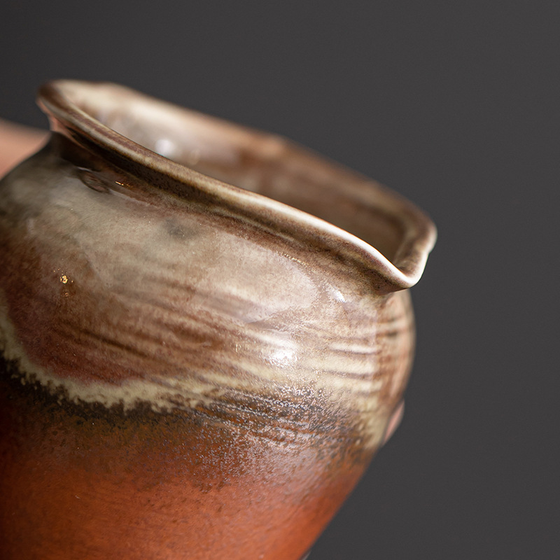 Cốc công thức cổ tráng men củi, dụng cụ pha trà gốm thô thủ công, dụng cụ pha trà Haifen, cốc trà gia dụng bằng gốm, dụng cụ pha trà Kung Fu