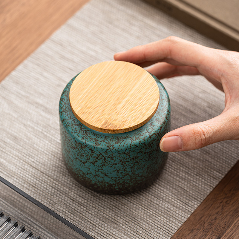 Lò nung thay đồ gốm sứ bình kín bình đựng đồ cầm tay cỡ nhỏ cao cấp bình rỗng bình đựng trà chống ẩm