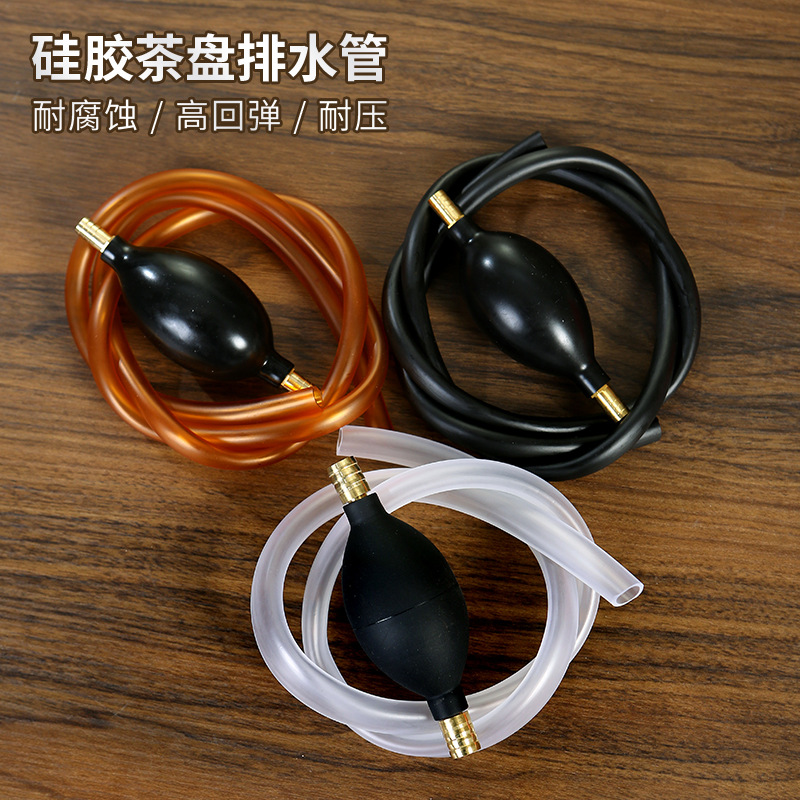 Khay trà đầu bằng đồng Silicone bóng thoát nước Ống Thoát Nước Bộ trà Kung Fu Bộ trà đạo bàn trà Bộ trà ống thoát nước có hút nước