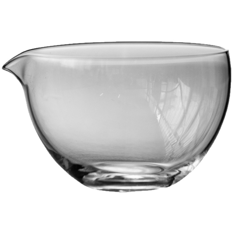 Cốc công bằng thủy tinh phong cách Nhật Bản cốc công cộng trong suốt sáng tạo đơn giản biển trà một món trà Kung Fu trà đạo với bộ tách trà hình tròn