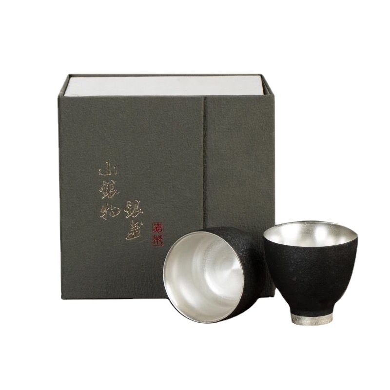 Nhà Máy bán hàng trực tiếp đồ bạc nhỏ cốc trà gốm sứ mạ bạc Cốc gốm sứ cá nhân cốc chủ sở hữu cốc công phu Bộ trà quà tặng