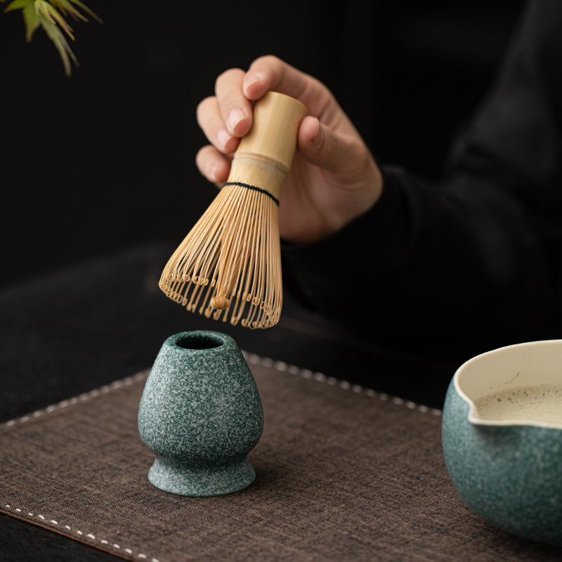 Bát matcha họa tiết đá kiểu Nhật, giá đánh trà, dụng cụ pha trà nhà Tống, giá đựng chổi trà, trình trà, pha trà, lễ trà matcha.