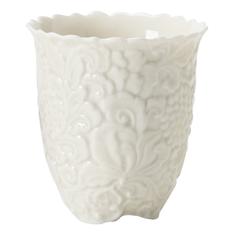 Cốc hương hoa mẫu đơn ba chân xám thực vật, cốc trà gốm sứ, cốc chủ nhân, cốc đơn, bộ trà Kung Fu, tách trà, tách trà