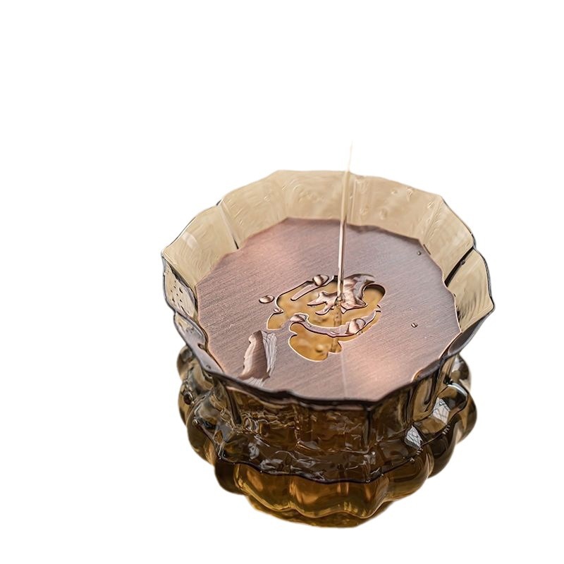 Gạt trà thủy tinh Gạt trà Jianshui Gạt trà gốm sứ có nắp Dụng cụ pha trà Kung Fu gia dụng Bàn trà phế liệu xô giặt nước