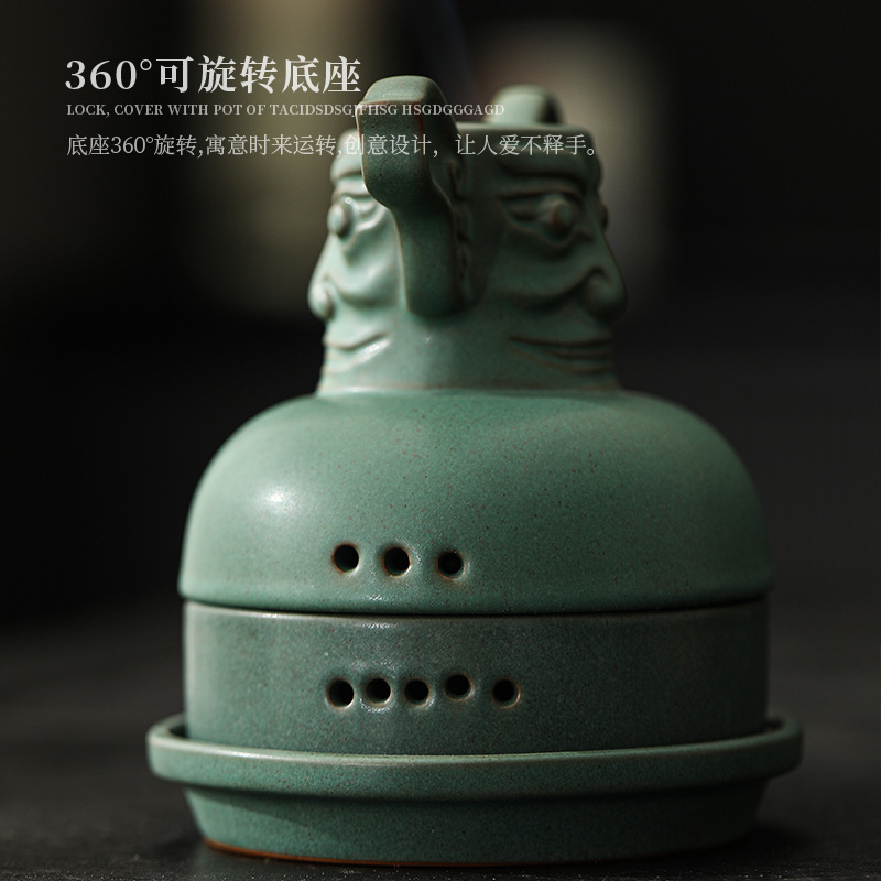 Mặt nạ đồng Sanxingdui, lư hương, lư đan sáng tạo, gốm sứ, hương trong nhà, hương tháp có nắp, trà đạo