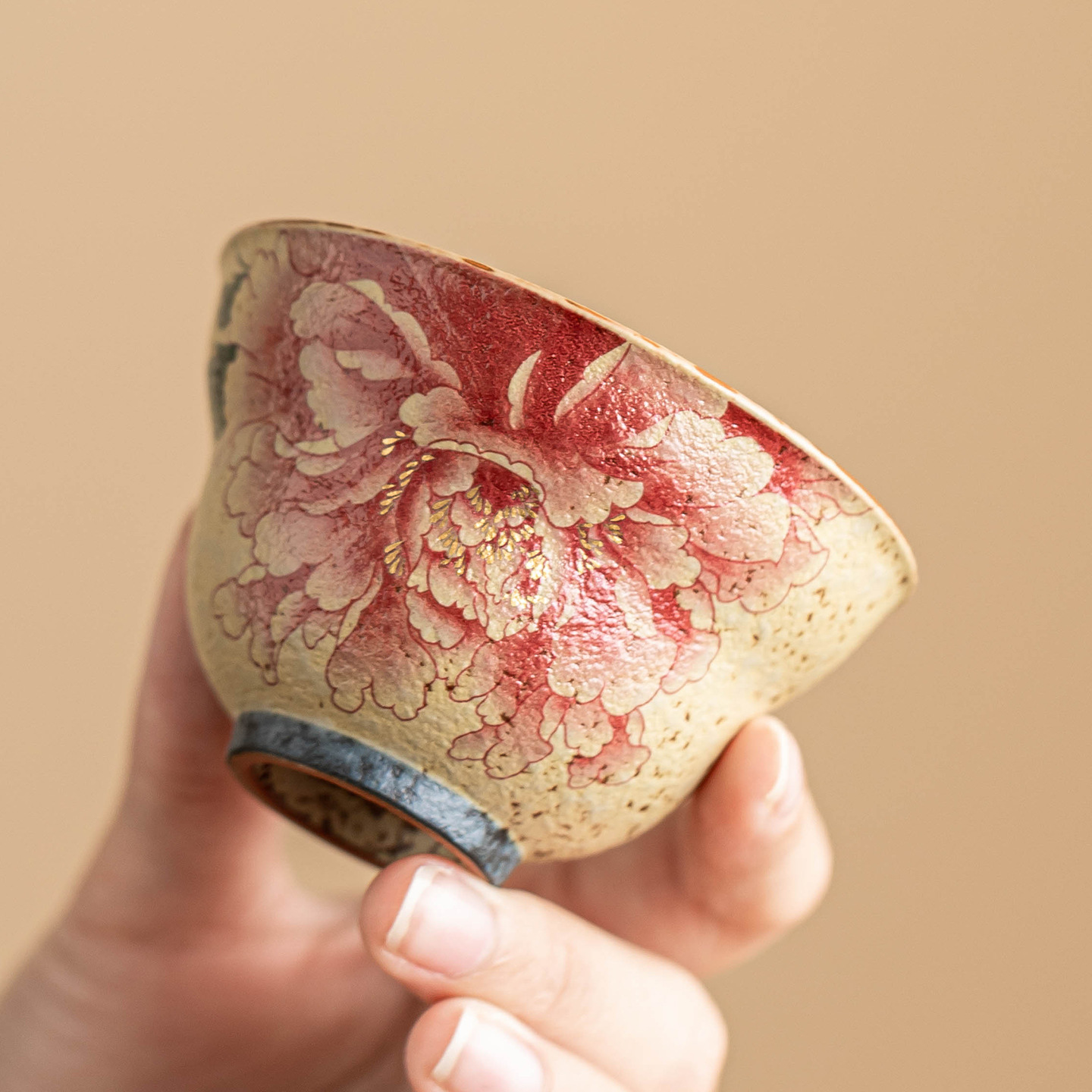 Cốc gốm đá lửa màu xanh và trắng cốc chủ cốc trà nhỏ cá nhân cao cấp phong cách Trung Quốc cốc trà gia đình cốc trà