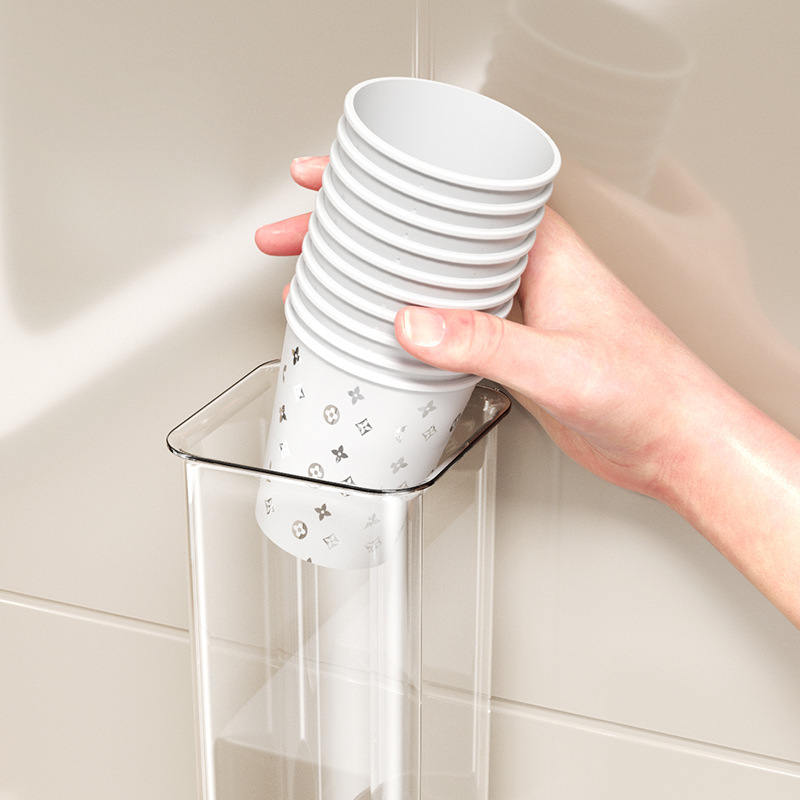 Cốc hút cốc đựng cốc dùng một lần Máy lọc nước Giá đựng cốc giấy Giá đựng cốc không đục lỗ Giá đựng đồ treo tường