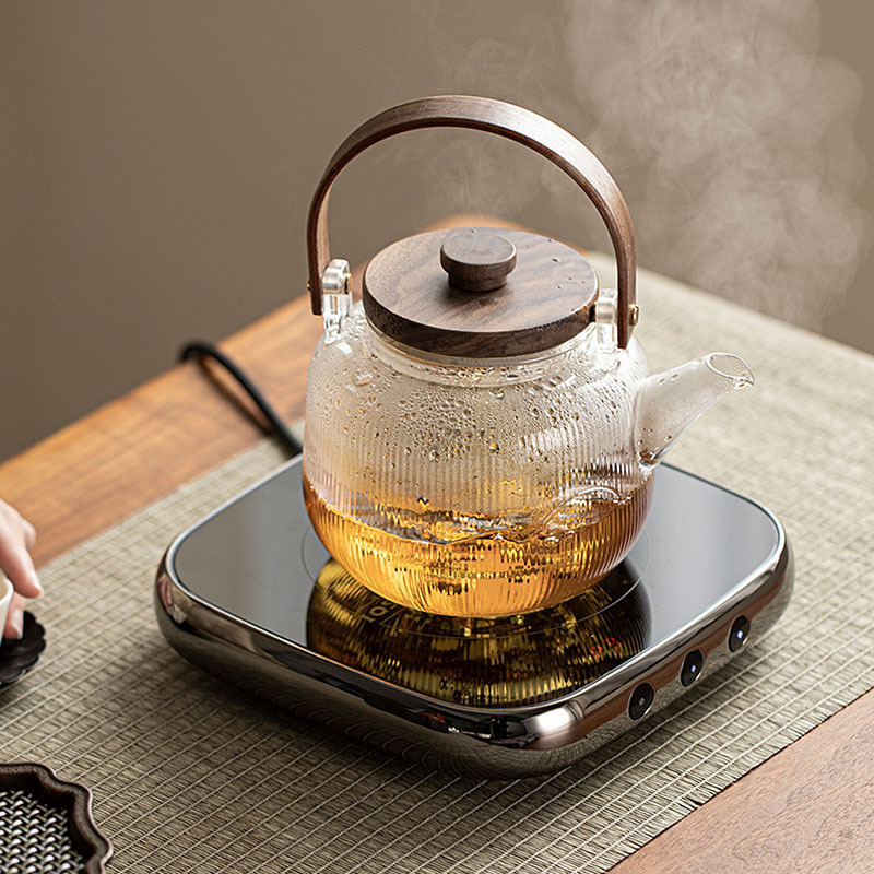 Ấm đun trà chống cháy nổ kiểu mới, ấm đun trà hai công dụng dùng để nấu nhiệt độ cao kiểu Trung Quốc, bếp điện