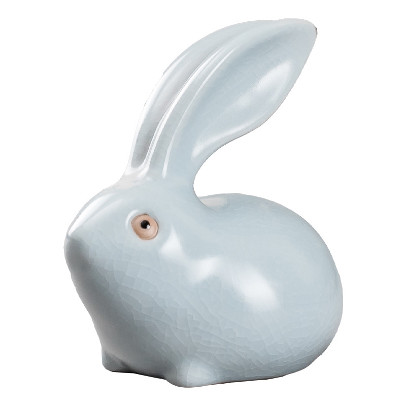 Đồ trang trí cửa hàng thỏ vật nuôi trà Ruyao có thể nâng cao cá tính sáng tạo Bộ trà Kung Fu dễ thương phụ kiện Khay trà chơi trà