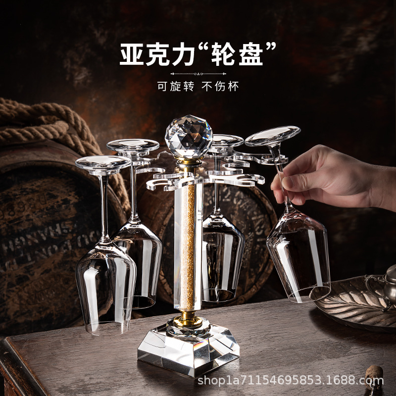 Bộ ly rượu vang pha lê ly rượu vang sang trọng nhẹ cao cấp ly thủy tinh gia dụng chân cao tảng băng bình đựng ly