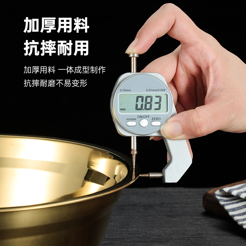 Chậu canh inox dày Leshai bát canh gia dụng bát cơm salad trái cây chậu đa năng bát đựng thịt học đường