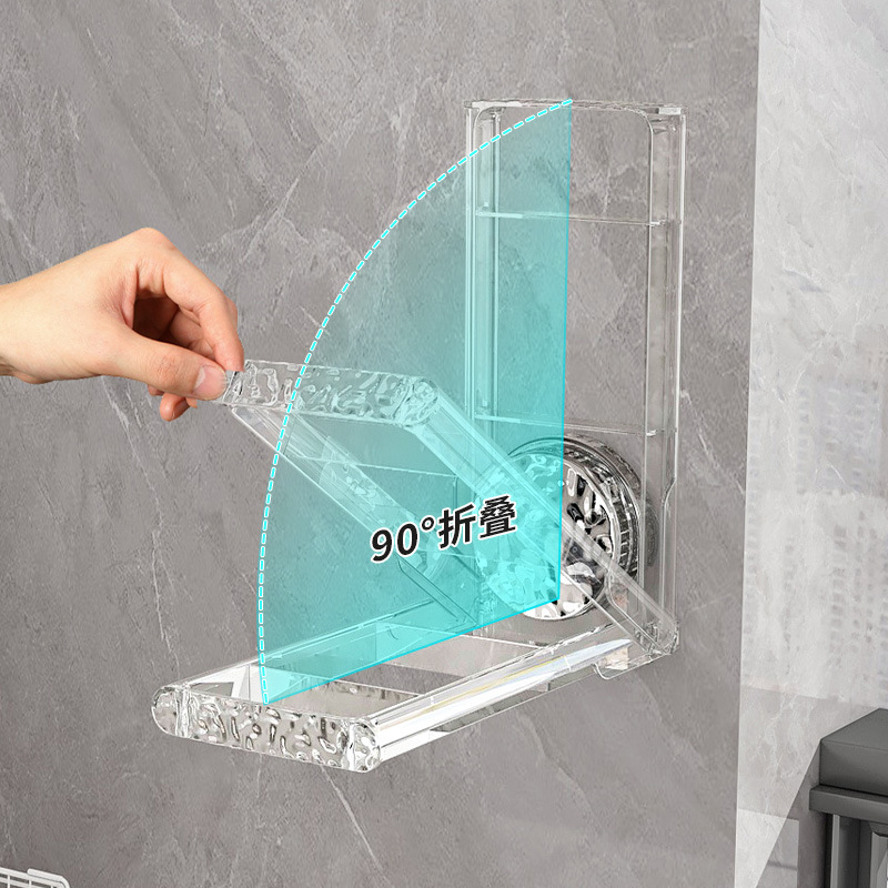 Móc treo treo cốc hút đựng đồ gia dụng móc có thể gấp gọn cho ban công không đục lỗ gia dụng