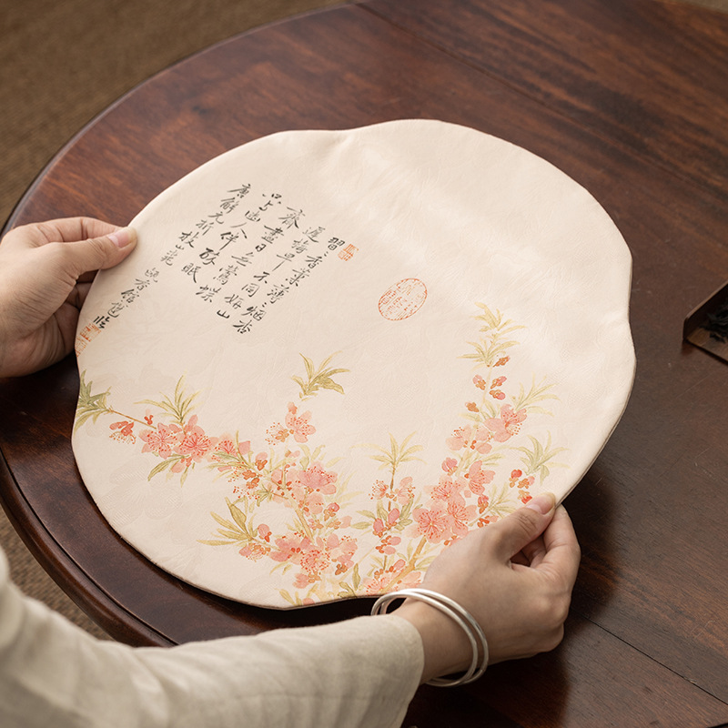 Sợi mây thơm giả phong cách Trung Quốc mới cao cấp thêu trà chống thấm nước bàn ăn bàn cách nhiệt cờ gấm dệt vải nghệ thuật cổ điển