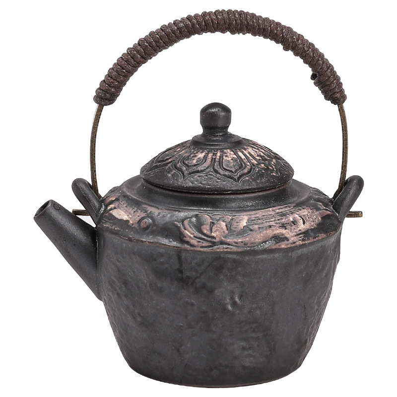 Ấm tay cầm chùm sen cổ Wabayanwu ấm đơn dụng cụ trà Kung Fu gốm sứ gia dụng ấm pha trà có lọc cổ điển kiểu Trung Quốc