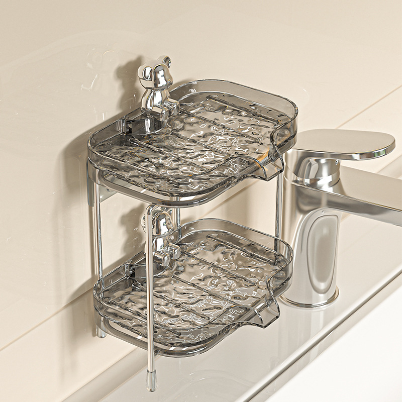 Phòng tắm sang trọng nhẹ hai lớp hộp xà phòng giá xà phòng sóng nước hộp xà phòng giá treo tường hộp xà phòng thoát nước