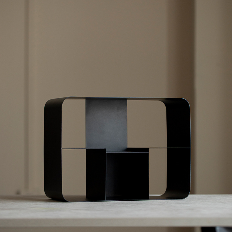 Sắt rèn trà nhà kho phòng trà để bàn bộ ấm trà ấm trà lưu trữ có giá để đồ cổ giá có giá để đồ wabi-sabi cốc