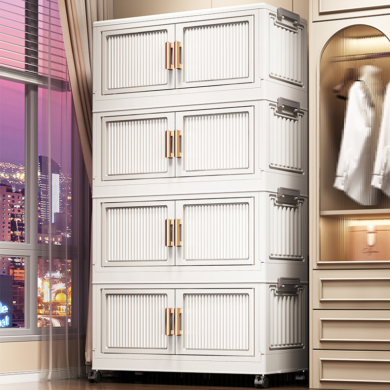 Tủ lưu trữ gấp rộng 40-75 tủ quần áo trẻ em nhiều lớp có cửa tủ hai cửa tủ tủ nhựa