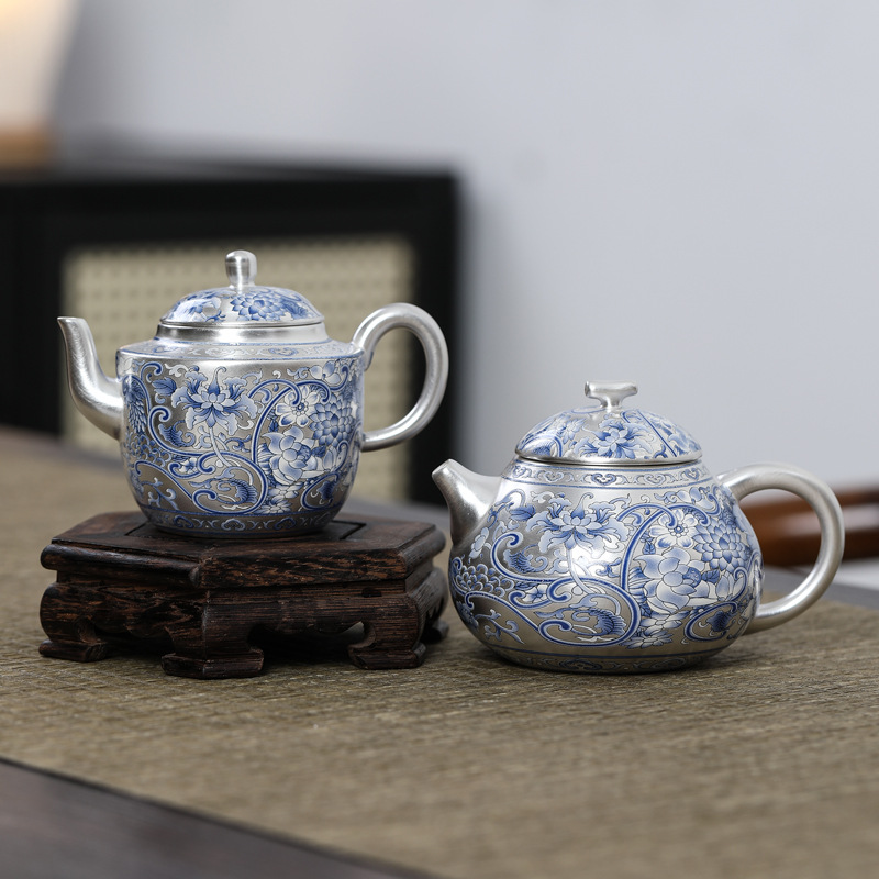 Bộ ấm trà Kung Fu cao cấp bằng bạc 999