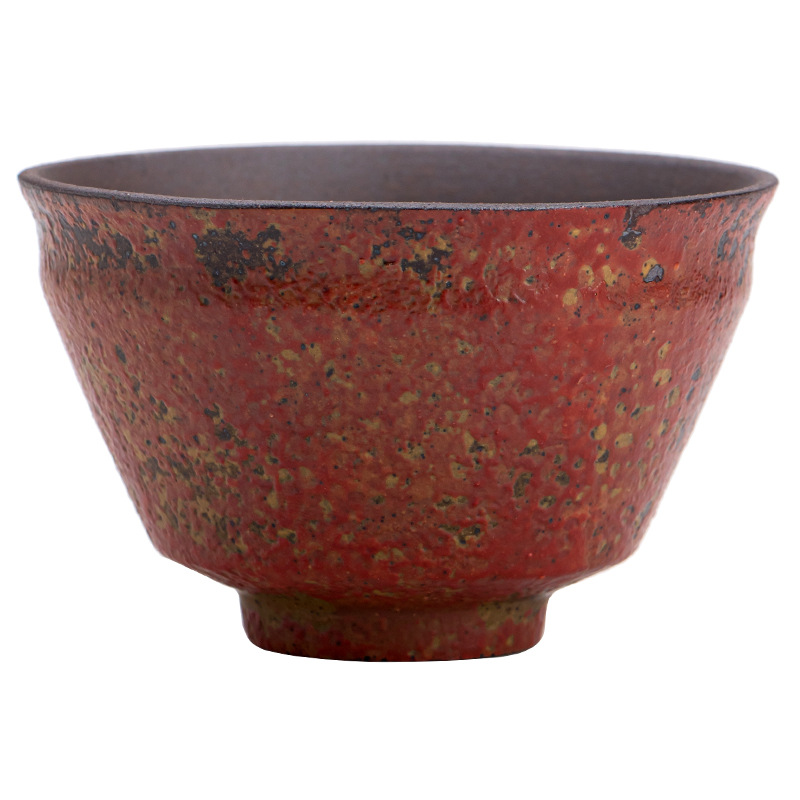 Cốc đồng hồ đỏ núi đá cũ, cốc trà gốm sứ, cốc trà, cốc cá nhân thủ công gia dụng, bộ trà Kung Fu