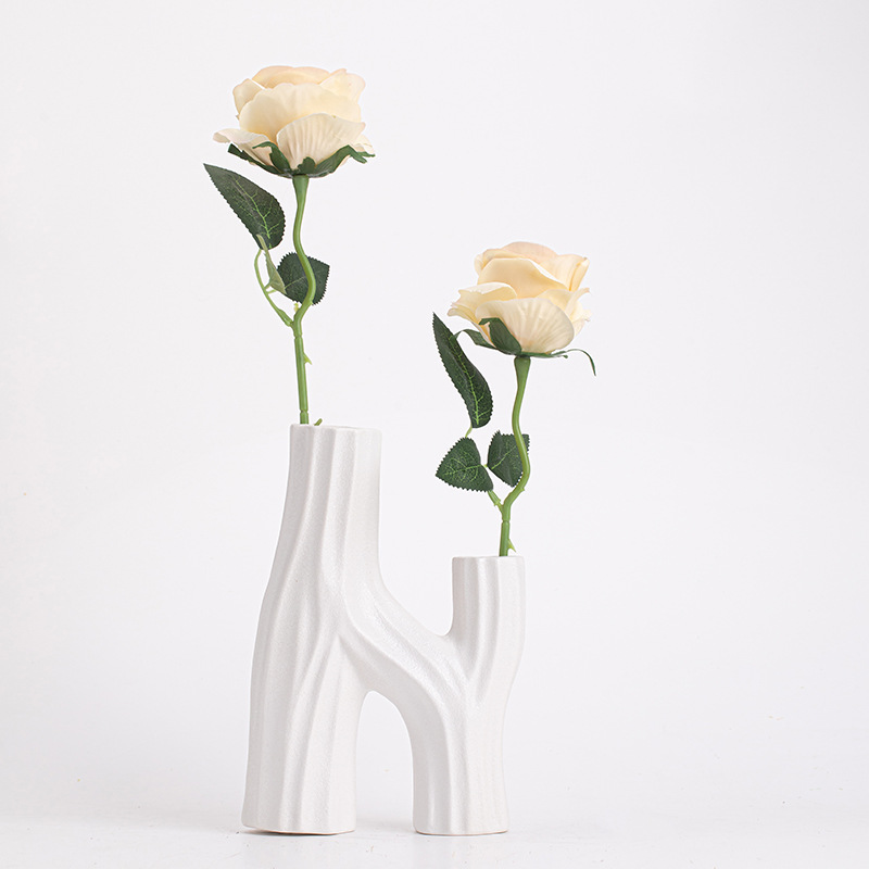 Bình hoa mây khô sáng tạo kiểu Trung Quốc cắm hoa gốm sứ đồ trang trí để bàn phòng khách gia dụng đồ trang trí hoa phụ kiện bộ trà Kung Fu