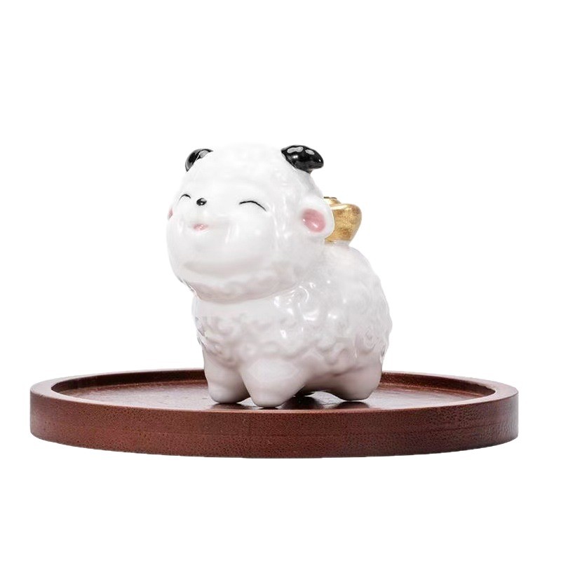 Cừu nhỏ hương đế khay hương gỗ đàn hương dọc gốm sứ hộ gia đình hương trong nhà đồ trang trí cao cấp