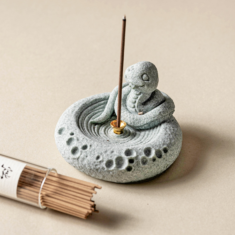 Đồ trang trí thú cưng trà sáng tạo rắn 12 cung hoàng đạo