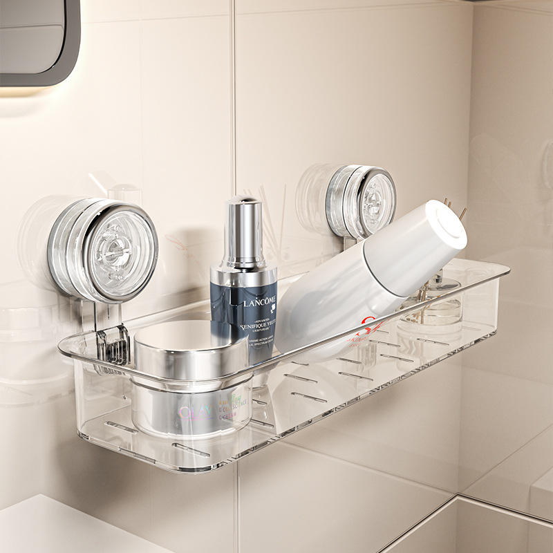 Giá để cốc hút phòng tắm giá để đồ vệ sinh nhà vệ sinh Giá để đồ treo tường kiểu treo tường không đục lỗ Giá treo nhà bếp
