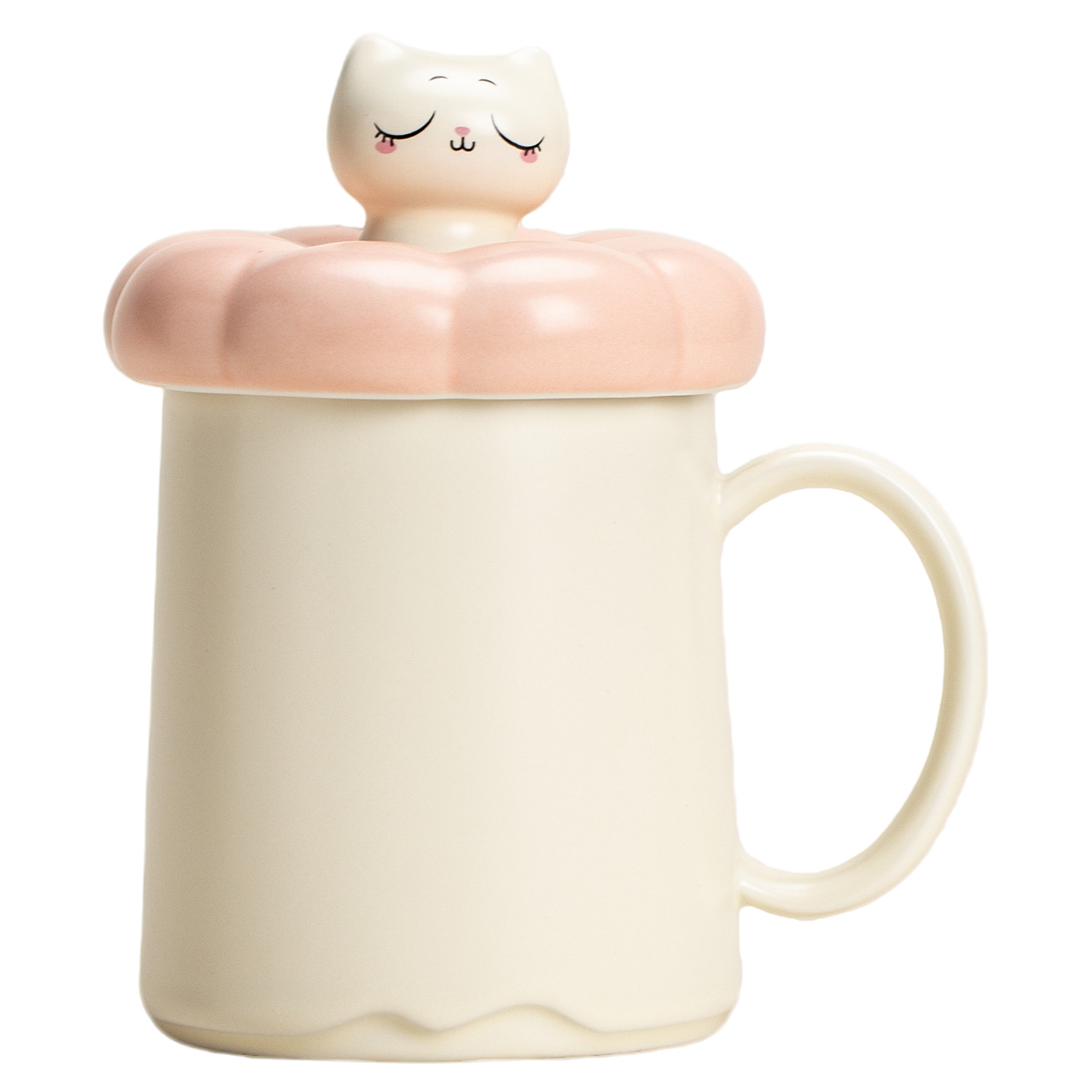 Quay cốc văn phòng, cốc gốm sứ Capibara có nắp, cốc tách trà văn phòng gia đình, quà lưu niệm