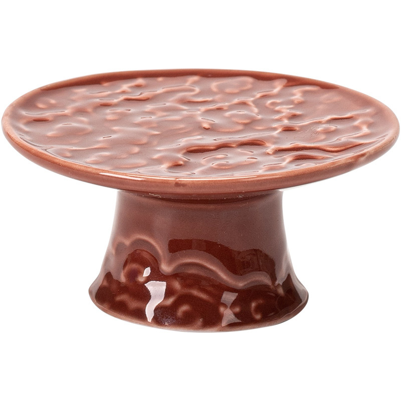 Thiên Thanh phù điêu Công Vân chân cao Nắp ấm trà giá đỡ dụng cụ trà Kung Fu gốm sứ gia dụng giá đỡ nắp cốc