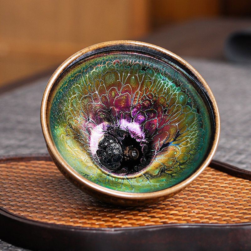 Lin Jianfeng Kirin Flame Jianzhan Master Cup Chén trà cao cấp thủ công cốc trà cá nhân cốc đơn