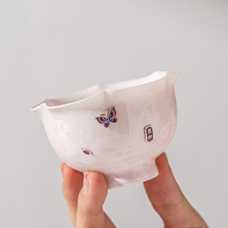 Cốc pha lê tráng men biến thành cốc trà có giá trị cao cốc chủ cao cấp cốc gốm sứ văn phòng cốc trà nữ cốc đơn