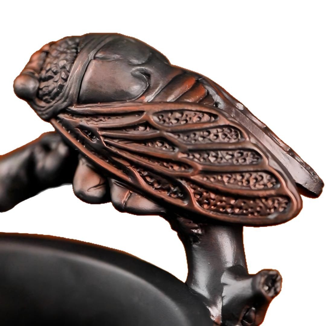 Lọc trà gốm tím lọc bã trà lưới lọc trà phụ kiện trà đạo bộ trà đồ trang trí thú vị trà sáng tạo lọc trà gia dụng