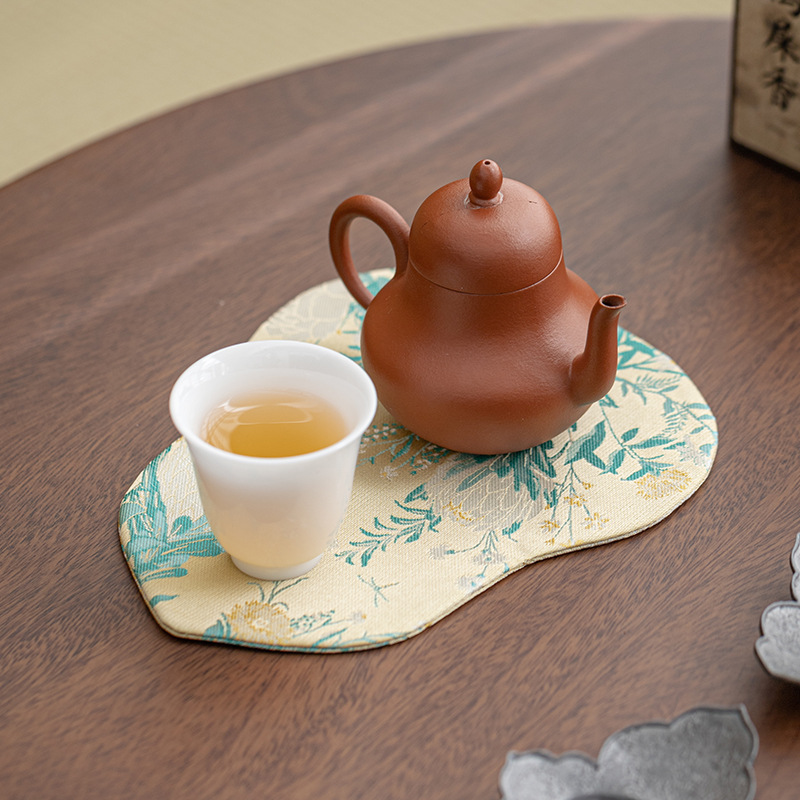 Bàn ủ khô, khay đựng trà nghệ thuật, vải trải trà nghệ thuật, vải lanh, cờ bàn nhỏ thiền, khăn trà kiểu Trung Quốc, đệm cốc trà cách nhiệt