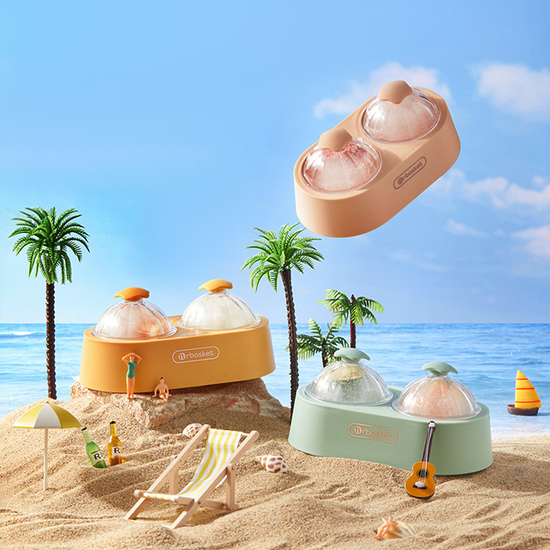 Dụng cụ mài mòn lưới đá quả bóng tròn lớn Whisky lớn Quả bóng đá lớn sáng tạo Silicone đá lưới làm đá viên Khuôn đá đông lạnh nhanh