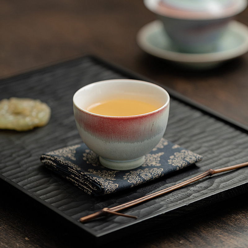 Lò nung Aurora thay đổi Xi Lan Trầm hương Cốc chủ gốm sứ sáng tạo Cốc trà Bộ trà Kung Fu Cốc trà Hộp quà