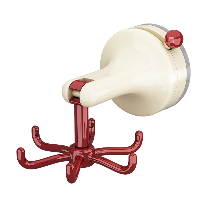 Móc xoay nhà bếp có cốc hút, giá đựng thìa sáu móng không cần khoan, giá treo thìa và thìa treo tường.