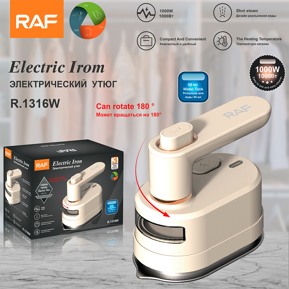 Bàn ủi điện cầm tay Xuyên biên giới tiêu chuẩn Châu Âu, máy ủi quay mini dùng cho gia đình nhỏ khô và ướt cầm tay