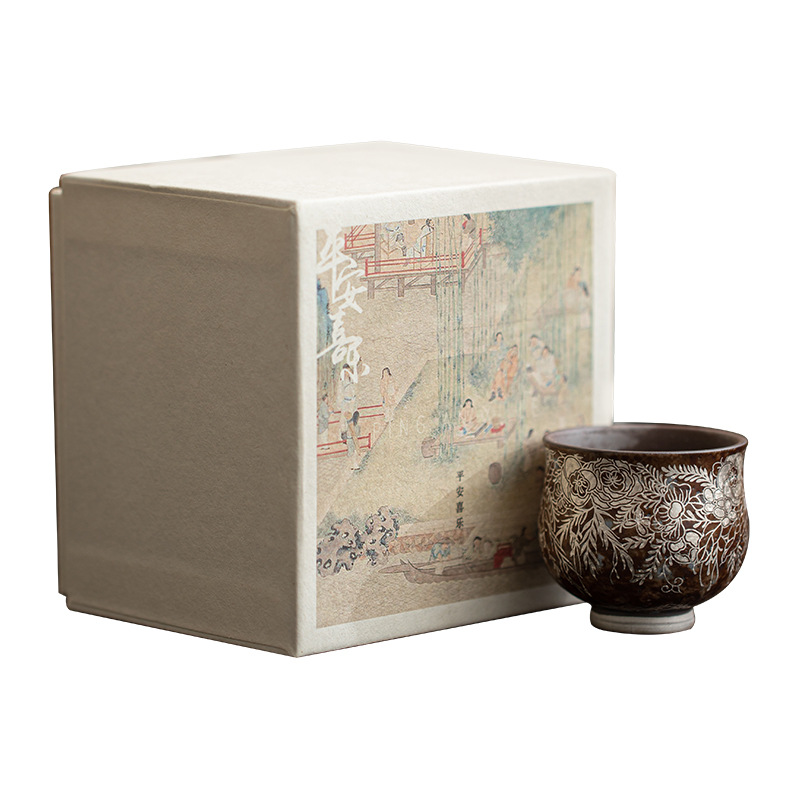 Cốc lớn bằng đất sét cũ, cốc lớn mạ bạc, Bộ trà Kung Fu gốm sứ gia dụng, cốc trà, cốc chủ nhỏ, cốc đơn