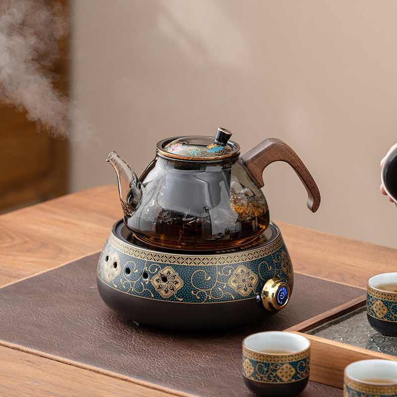 Ấm đun trà bằng bếp gốm điện ấm thủy tinh sức khỏe dung tích lớn gia dụng dụng cụ đun trà bếp đun trà bộ pha trà loại nhỏ