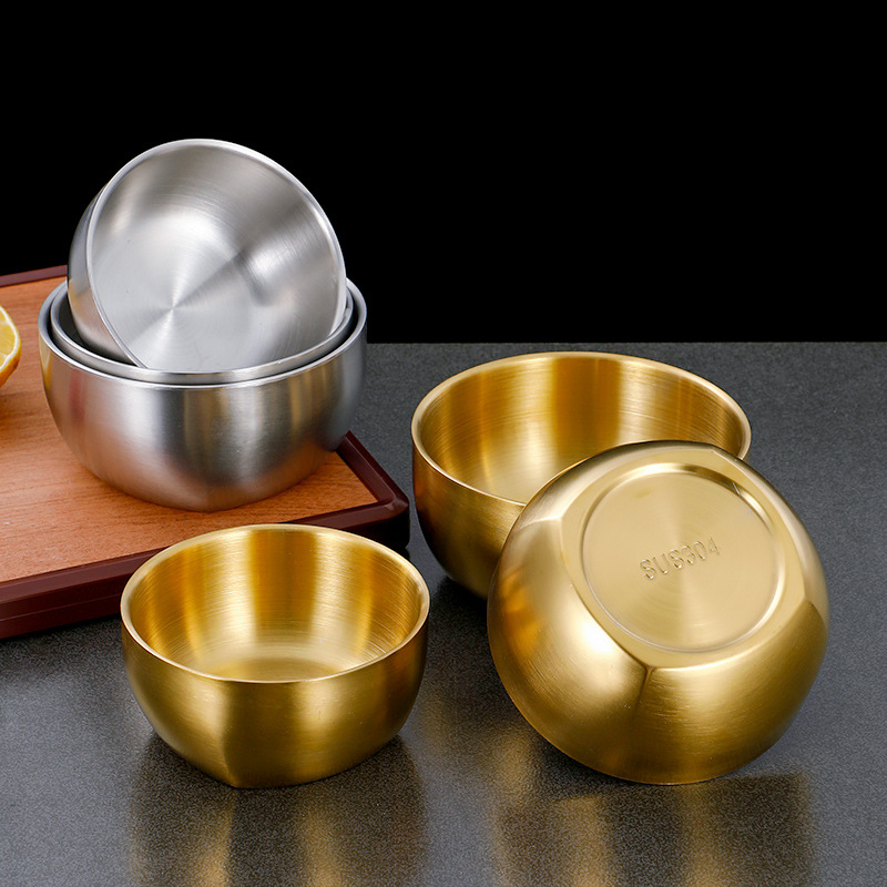 Chén 2 lớp inox 304, chén chống bỏng cho trẻ em, bát cơm Hàn Quốc size 10-12cm PBCP35