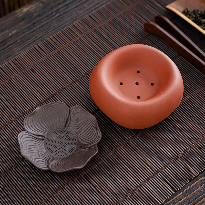 Lọc trà hồng cát tím, đồ trang trí lọc trà sáng tạo, phụ kiện cổ điển, tách lọc, khay ngăn trà, lưới lọc trà