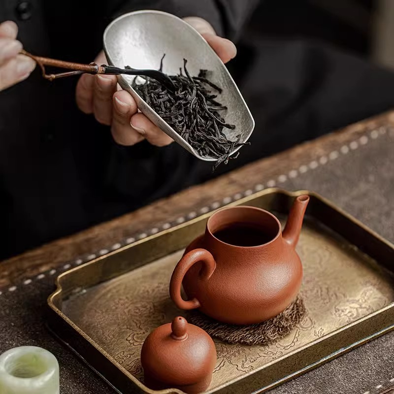 Dụng cụ thưởng trà Hoa Sen Trà tuyết làm bằng thiếc thủ công bằng búa Bộ trà Kung Fu Thiền kiểu Trung Quốc Phụ kiện trà đạo Dụng cụ rót trà