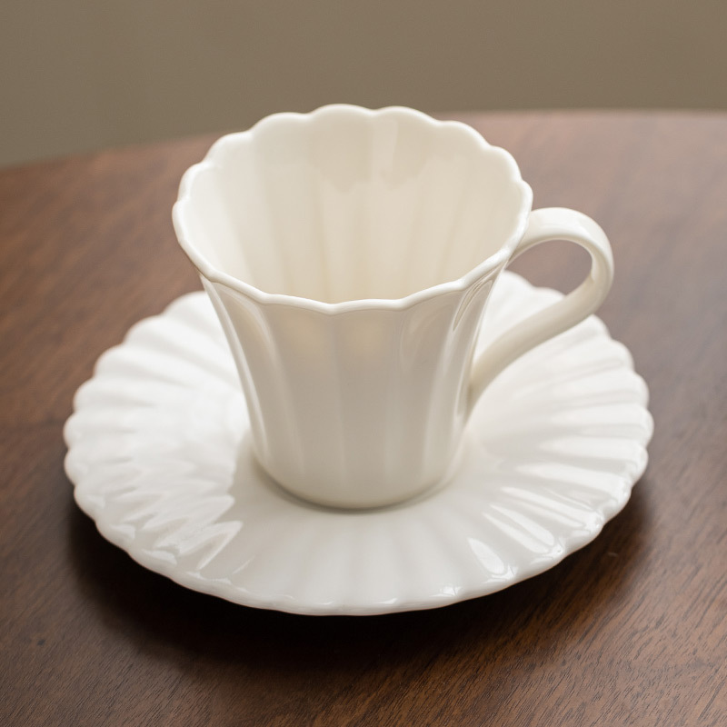 Bộ cốc và đĩa cà phê hoa trường thọ cốc nước gia đình có đĩa cốc văn phòng cho nữ cốc gốm sứ giá trị cao cốc sữa