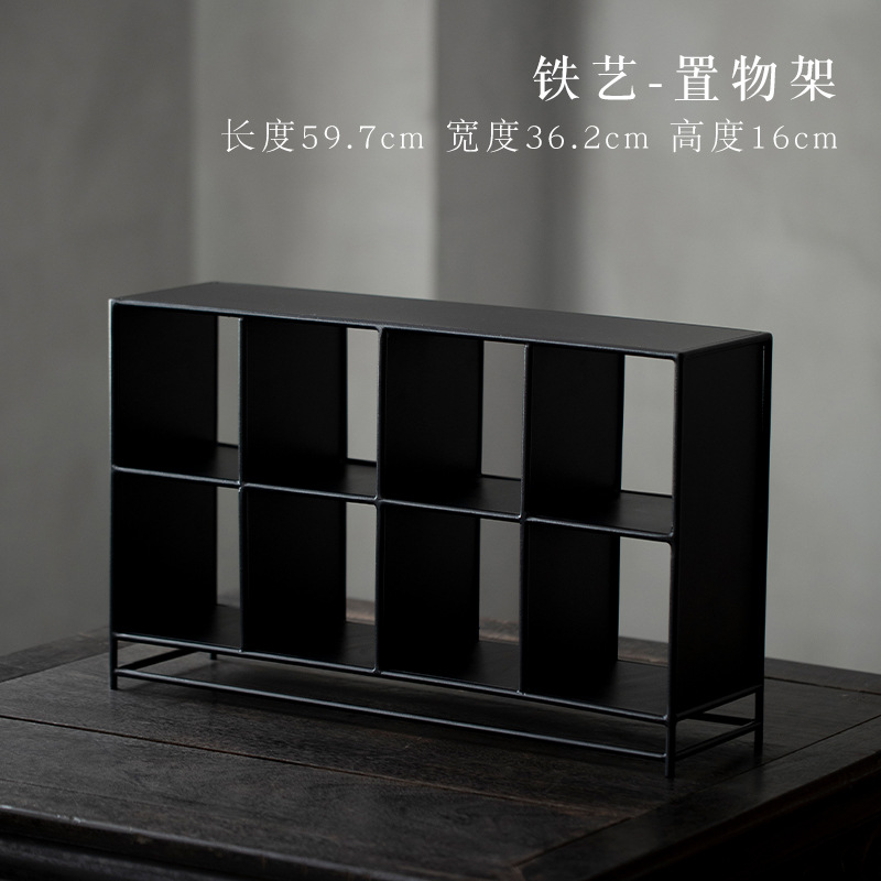 Giá đựng trà bằng sắt Da'antang, giá đựng trà, Giá đựng đồ trên bàn, giá treo cổ nhỏ, Giá trưng bày Duobaoge