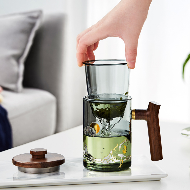 Bán buôn tách trà tách trà trà trà đạo Văn Phòng Nam cốc uống trà thủy tinh chuyên dụng cá nhân cốc nước cao cấp